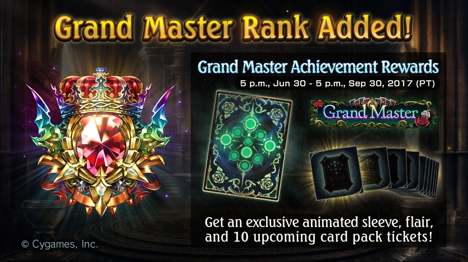 Shadowverse Al Twitter Take On The New Grand Master Rank From Jun 30 Pt Beat Your Fellow Masters To Get Special Flairs And Sleeves T Co Blfs3nxfjn T Co Ufgvfvpg9b Twitter