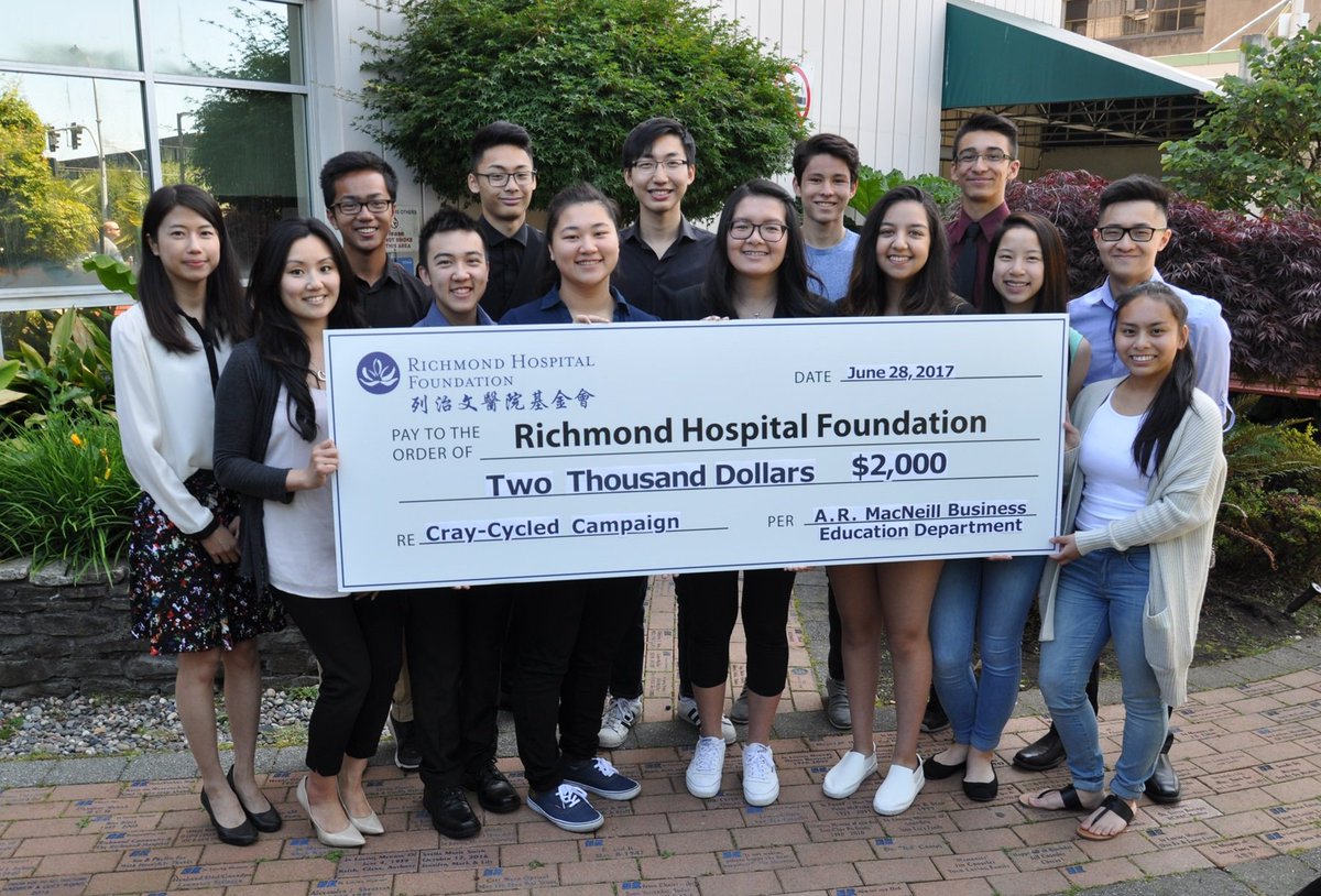 Students from <a href="/ARMacBusiness/">MacNeill Business Ed</a> <a href="/ARMacNeill/">MacNeill Secondary</a> made $2,000 in sales > @Cray_Cycled campaign supporting #RichmondHospital bit.ly/2qLXNNu