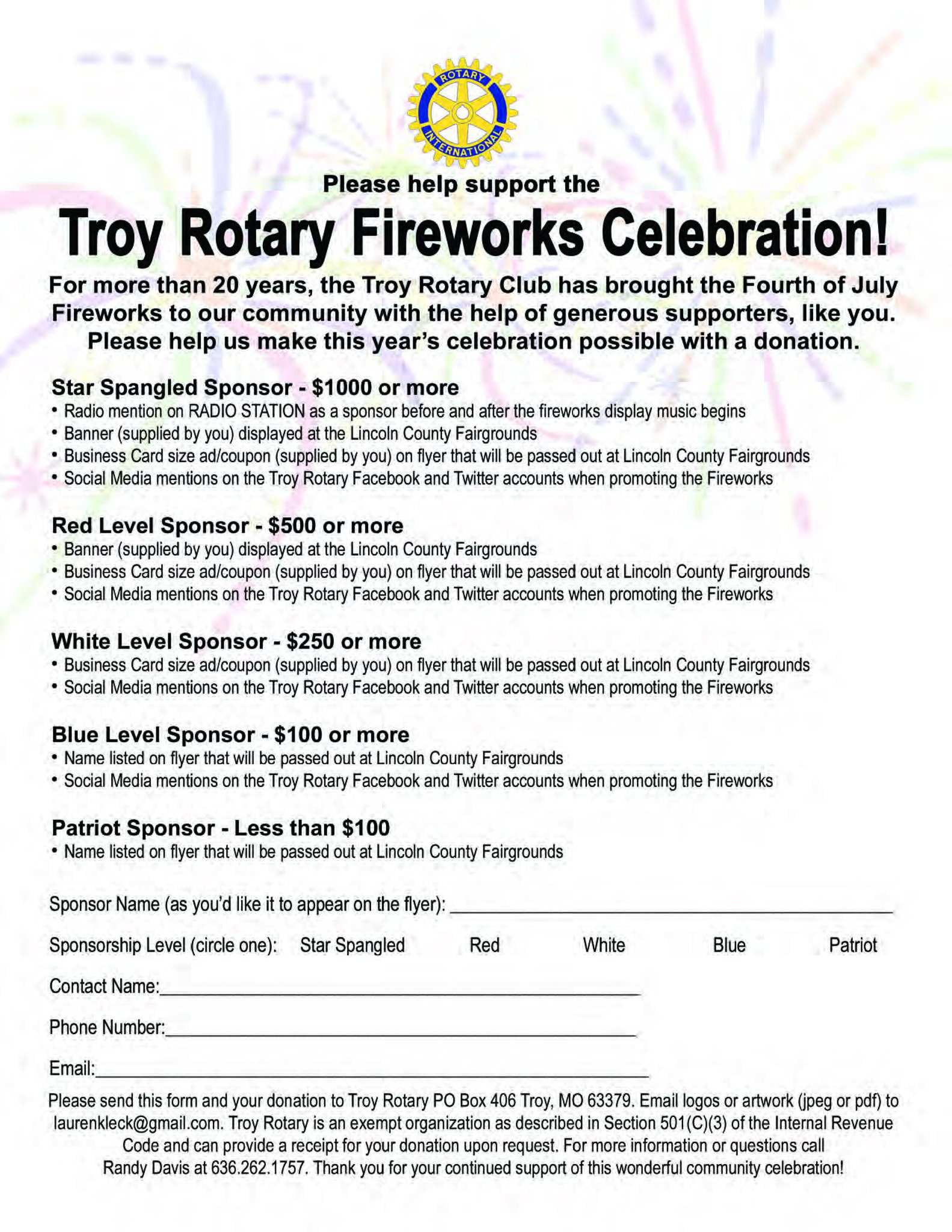 Troy Rotary on Twitter "Did you know TroyRotary Fireworks are 100