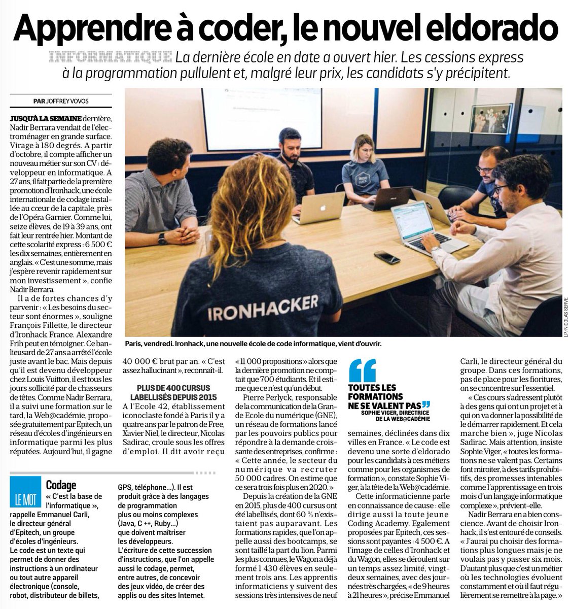 Laurent_Chance's tweet image. @Aurelie_JEAN Pensées en lisant cet article ;-) #CodingIsTheNewCool #CodingIsTheNewEldorado