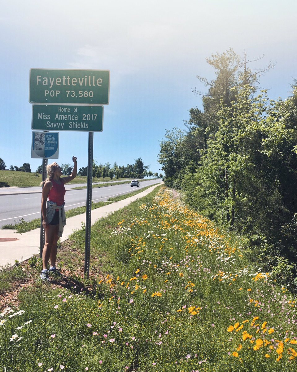 I was walking the trails and saw all the wildflowers. When I walked closer to them, I saw this sign...☺️  #fayettevillear #savvyshields