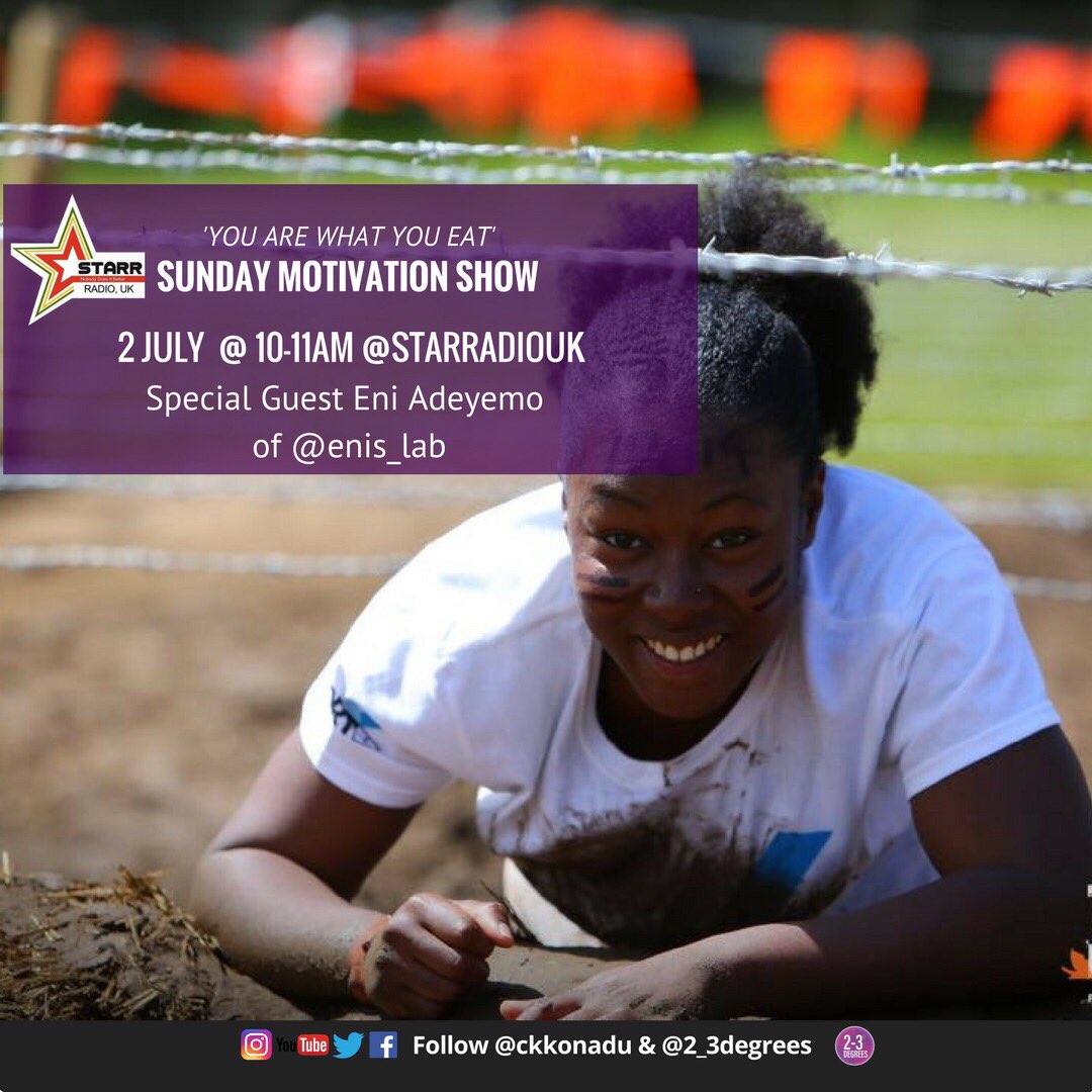 enis_lab's tweet photo. We are proud to announce that our @EniCoreBlimey will be on @Starradiouk this Sunday with @ckkonadu, talking all things health &amp; fitness! 😏 https://t.co/OTn9RM7P8D