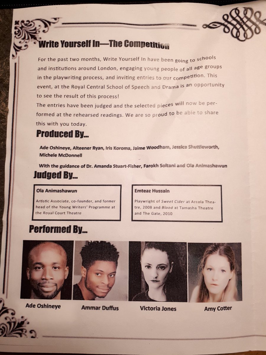 amyjcotter's tweet photo. Fun day worshopping plays written by amazing kids @CSSDLondon Can confirm- future is bright! @AmmarDuffus @EuphoricInk #WriteYourselfIn https://t.co/rcUYYfrqlD