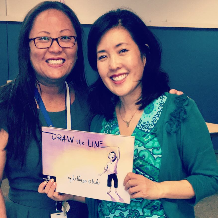 jadelynchang's tweet photo. Kathryn Otoshi is such an inspiring author/illustrator.   Can't wait for her new book, Draw the Line.   Out in October.   #drawtheline https://t.co/wKTnhK5ujI