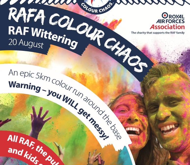 Presenting #RAFAColourChaos! 1K participants on an epic #colourrun. Our unique family event <a href="/RoyalAirForce/">Royal Air Force</a> station! goo.gl/r4CK2L
