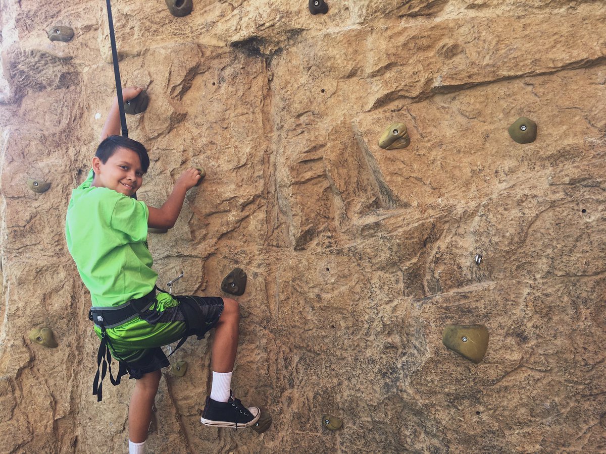OKCPlaySmart's tweet photo. The heat and heights had nothing on these boys as they tackled the rock wall. #okcplaysmart2017 https://t.co/COlLA8NaBK