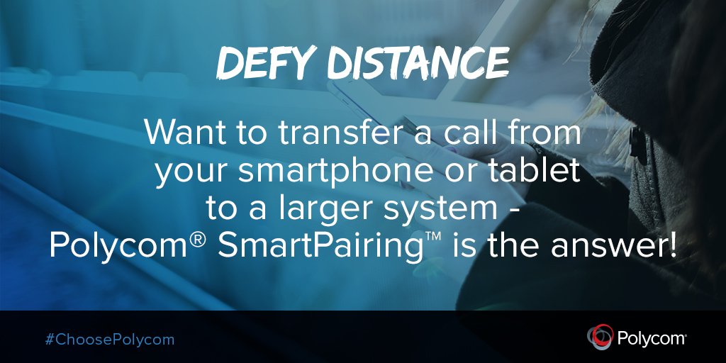 PolyCompanyNWE's tweet photo. The power of #SmartPairing - swipe your collaboration from tablet to table(top VC system) #ChoosePolycom https://t.co/2j5OSbaZ3w