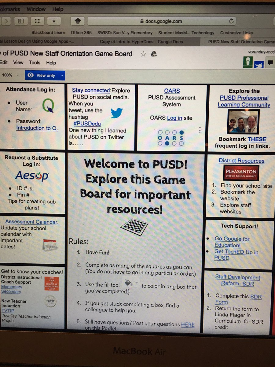 VOMcDonald's tweet photo. Let's do our SVE Handbook Scavenger hunt as a Hyoerdoc Gameboard this year!! #svesummerlearning https://t.co/rvyqmrgnBb