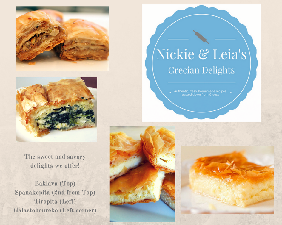 NLGreekDelights's tweet photo. Take a look at the delicious treats we will be offering! Get ready for July 6th! #greciandelights #nickieandleia #nlgreciandelights #baklava https://t.co/vPp7nBNq8p