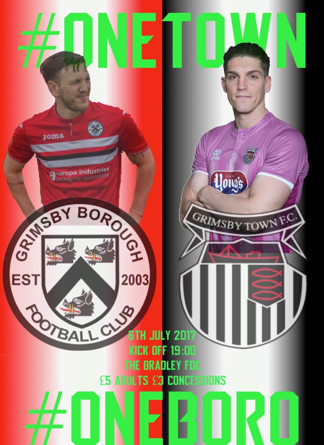 Grimsby Borough F.C. on Twitter "📑TICKETS Grimsby_Borough v GTFC 🏟 Bradley_FDC 📆06/07/17 ⏰