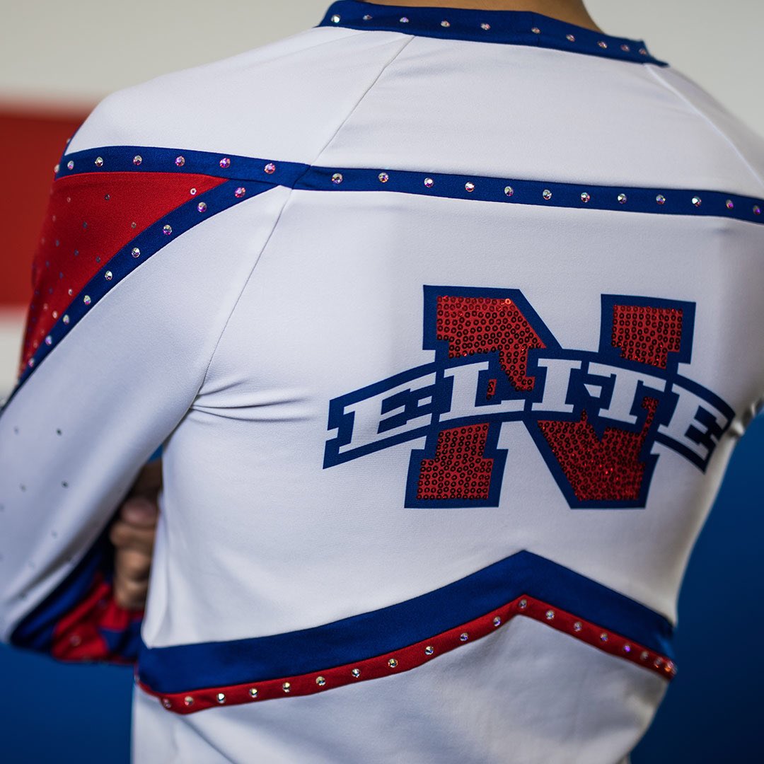VASF_Updates's tweet photo. Clean lines, bold colors, and plenty of sparkle create the perfect new look for @Northern_Elite! ❤️💙 #VarsityReveal https://t.co/74RPIdVIq2
