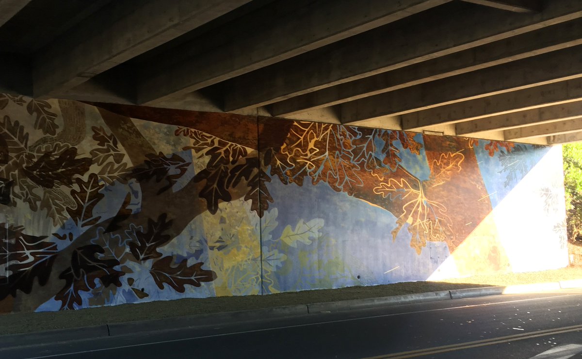 Last night we raised a glass to the latest creation in Yountville, the new "Memory of a Tree" underpass mural.
