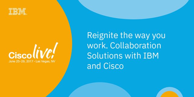 hbellmoore's tweet photo. Fabulous event! Thrilled to team with the @CiscoCollab team! @PearsonMarcy #CLUS #IBMSocialBiz https://t.co/5h5pySGLIu https://t.co/KNxlCKO5Js