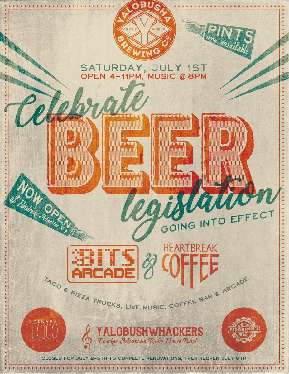 YaloBrew's tweet image. JULY 1: BEER LEGISLATION going into effect. @YoknapaTaco @FergndansPizza @BitsArcade &amp;amp; Heartbreak Coffee. more here: yalobrew.com/brewpub