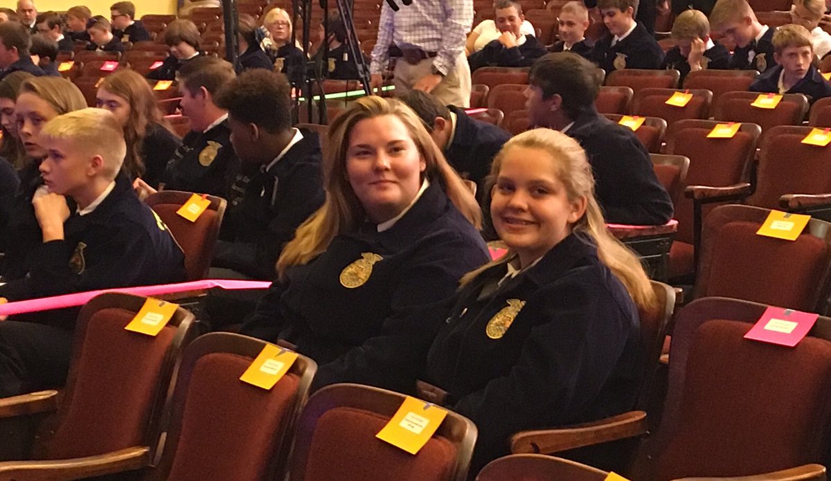 AggieEagles's tweet photo. Tori and Cathryn ready for the Delegate Business Session! #transformffa https://t.co/KS1pmZTaGV