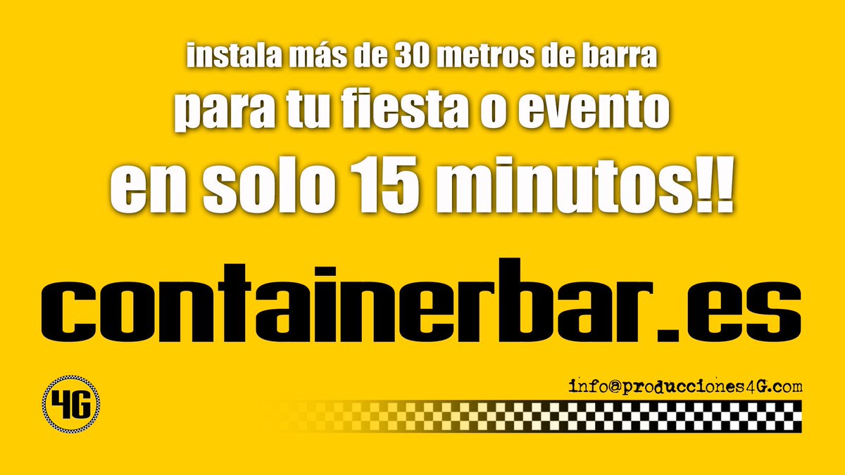 Llega el concepto de bar creado para ofrecer a tu evento el mejor servicio y la mejor imagen...te lo contamos?? 

info@producciones4G.com