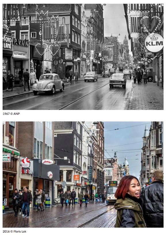 amsterdamized's tweet image. Gerard Doustraat (de Pijp), #Amsterdam. 1976 vs 2017. And Leidsestraat, 1967 vs 2016.
