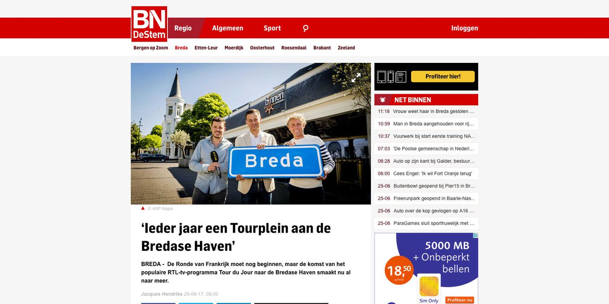 Het lijkt ons geweldig! "Ieder jaar een Tourplein aan de Bredase Haven" ➜ ow.ly/To4H30cT79l #TourDuJour #TDF2017