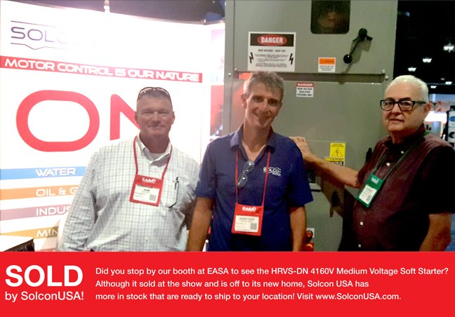 Solcon_USA's tweet photo. #EASATPA was a great show for @Solcon_USA &amp; the #HRVSDN 4160V #MVSoftStarter that was on display is off to a new home. #Solcon #Softstarter https://t.co/YUe86FIz7z