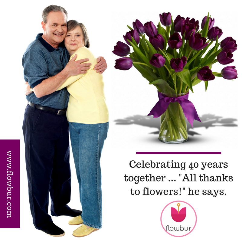 flowbur's tweet photo. All thanks to flowers. 40 years together
#anniversary #flowers #powerofflowers #love #marriage #happiness #showheryouloveher #flowbur https://t.co/BEkAbfNjTn