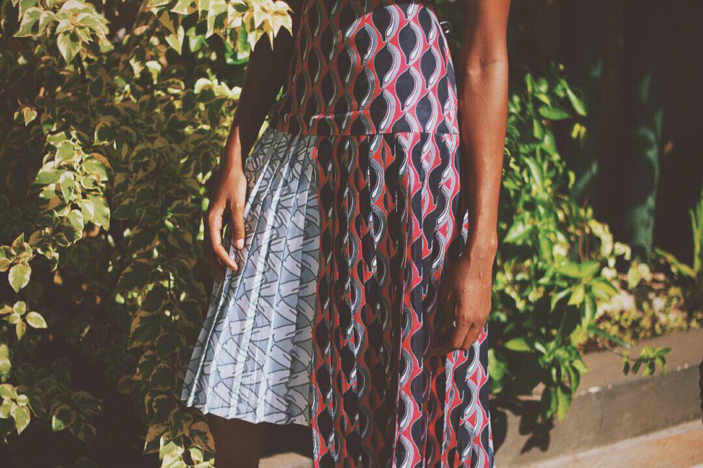 JewelByLisa's tweet photo. Contrasting patterns, an unconventional hemline and a sleek fit. J Label pleated skirt available now. https://t.co/1p9hKWLZJR