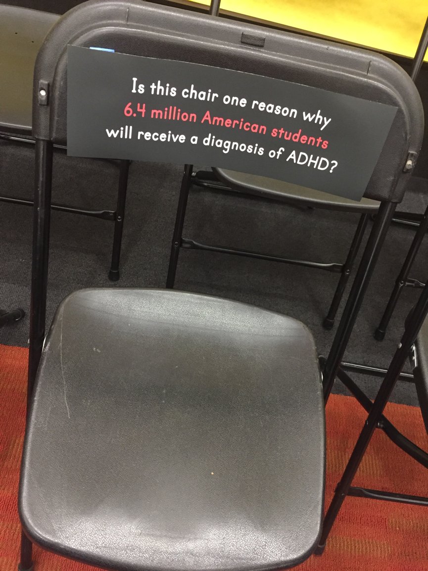 NEAToday's tweet photo. These empty chairs speak volumes. Welcome to the school lab! #edjustice #edchat @ds4si https://t.co/LHlN1zTyXP