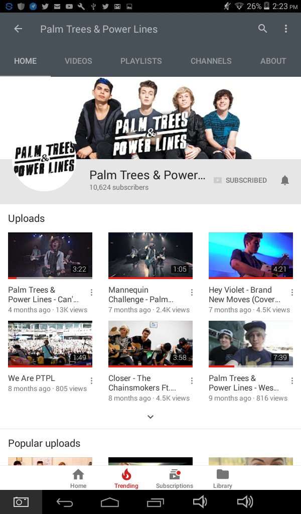 UpdatingPTPL's tweet photo. Palm Trees &amp; Power Lines have 10,624 subscribers on YouTube! https://t.co/NX6LYcwYn1