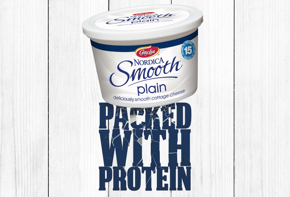 GayLeaFoodsCoop's tweet image. Packed with protein, but low in calories, our new Nordica Smooth Cottage Cheese brings all the benefits of cottage cheese without the lumps!