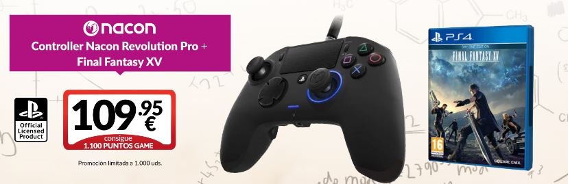 BaratoDeVerdad's tweet photo. Pack de #RevolutionProController con #FinalFantasyXV por ¡¡109.95€!!
Y obtienes #gratis mochila para #PS4 y DLC
https://t.co/xIhDTReeye https://t.co/7zGl3I7Uo3