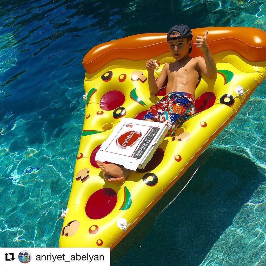 This little dude has the right idea for this weather! #Repost @anriyet_abelyan (<a href="/get_repost/">Repost</a>)
・・・
Pool parties and kreate!!! Perfect couple👍…