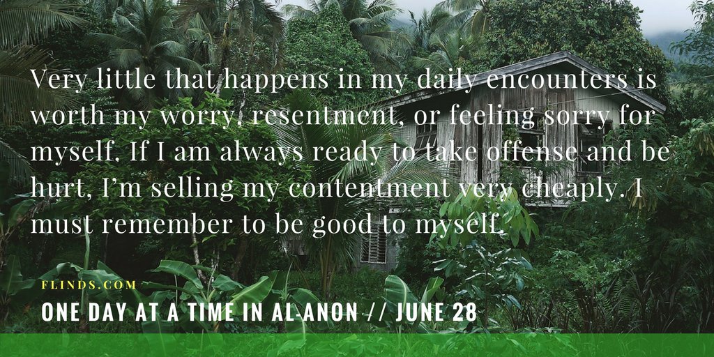 One Day at a Time, June 28: Very little that happens in my daily encounters is worth my worry... ow.ly/sb5N30cUEK7