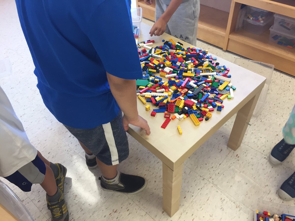 Sorting LEGO in the makerspace for next year. #tllp2016