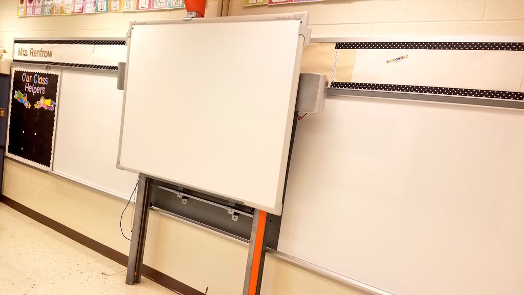 Updating old chalkboards into new whiteboards for every class by the  @EveraseCorp team! #ashlandsoar #summerproject