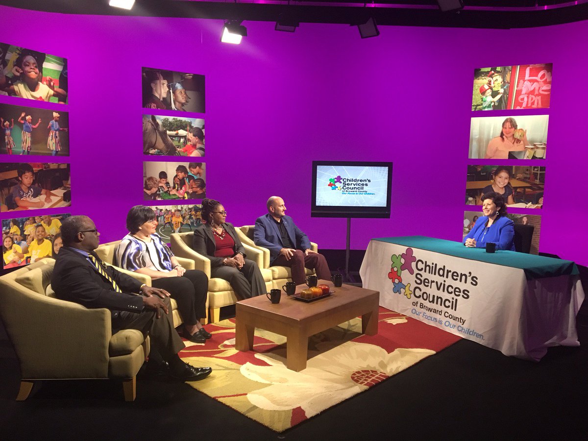 CSCBroward's tweet photo. Behind-the-Scenes: Filming a #CSCfuturefirst episode today on Supporting Agency Capacity Building. @BECONTV https://t.co/8hFf76X0Jv