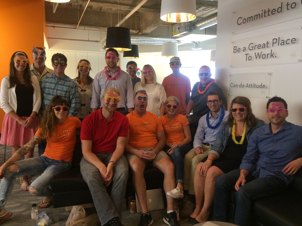 Dizzion's tweet photo. Our future is so bright! All eyes on @Dizzion today during our brown bag lunch training on Marketing. #startup #dreamteam https://t.co/gtjTwiJ0Fe
