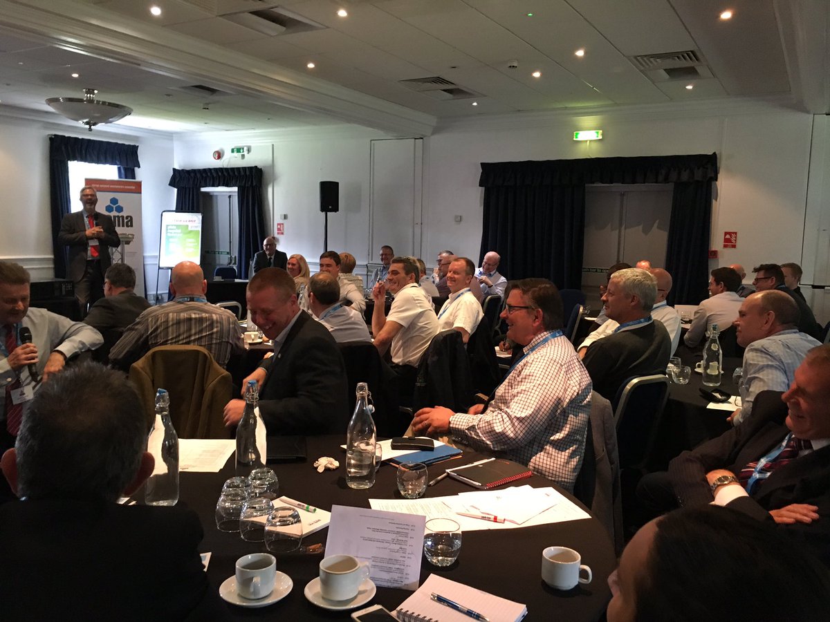Sharing a joke at the SEMA Technical Seminar in June