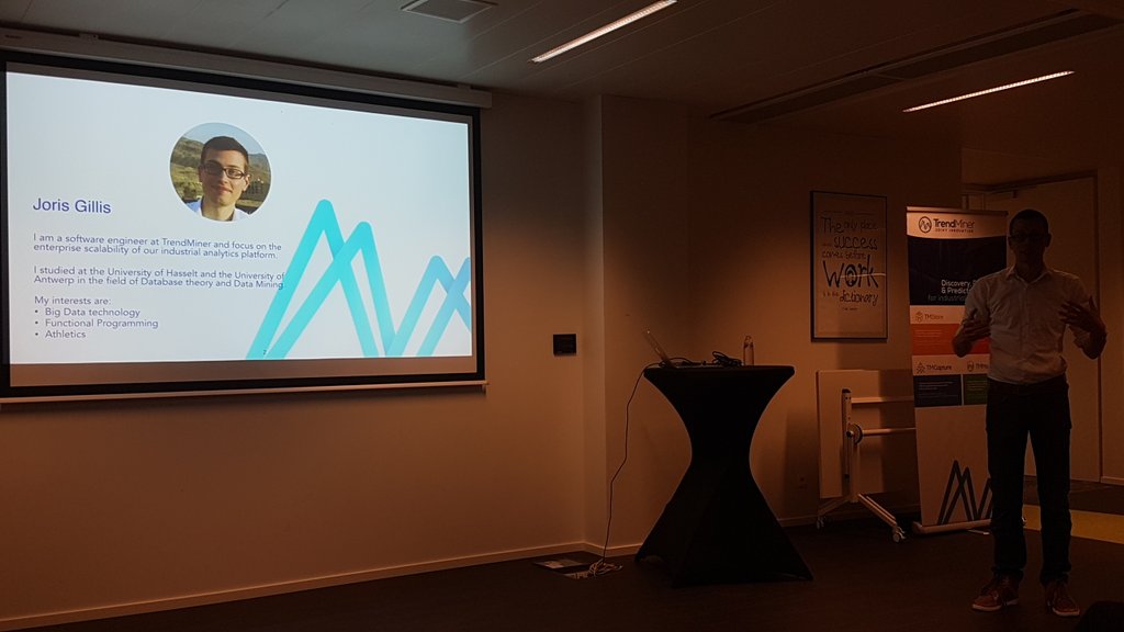 TrendMining's tweet photo. Proud to have @JorisGillis presenting as part of this great meeting #bigdatabe https://t.co/y0mMR7h900 https://t.co/IKnXMq22iP