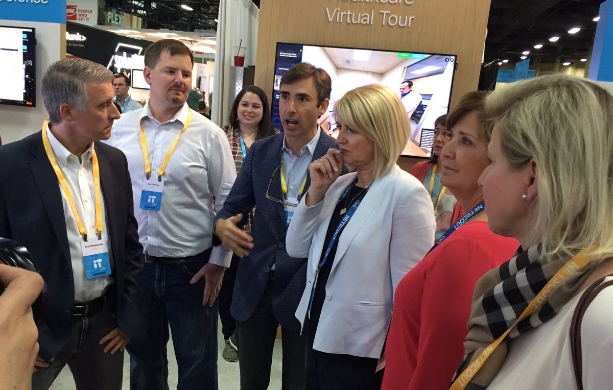 CelineSchmidek's tweet photo. Thanks @KarMWalker for visiting the IoT & Industry booth #digitizemanufacturing #clus2017 https://t.co/IcsAAYTozE