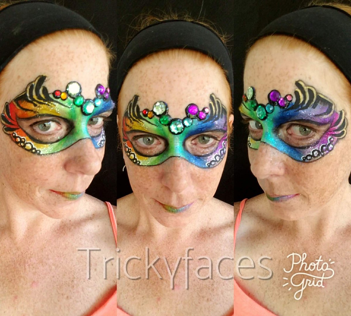 ITP_Inspiration's tweet photo. It's a colorful day at ITP! LOVE the rainbow masquerade mask by Heather Shepard! #masquerqde #facepainting #austinconventionforentertainers https://t.co/qLNCUI3QKw