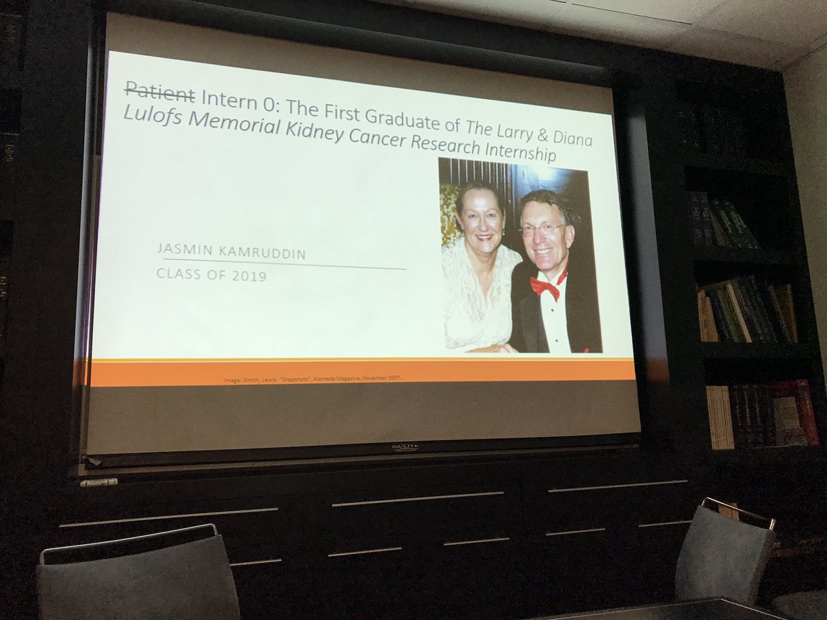 SKCRP's tweet photo. Inaugural @StanfordMed Larry and Diana Lulofs Memorial Kidney Cancer Research Internship presentation - @Stanford undergrad Jasmin Kamruddin https://t.co/3PMOo0TbN8