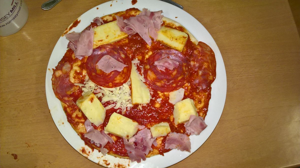 JonRomseyMill's tweet photo. Ran group today with 16 yr olds who just finished exams. We made pizzas, one lad wanted to make a pizza that looked like me. #Romseymill https://t.co/4M6fPG5uHd