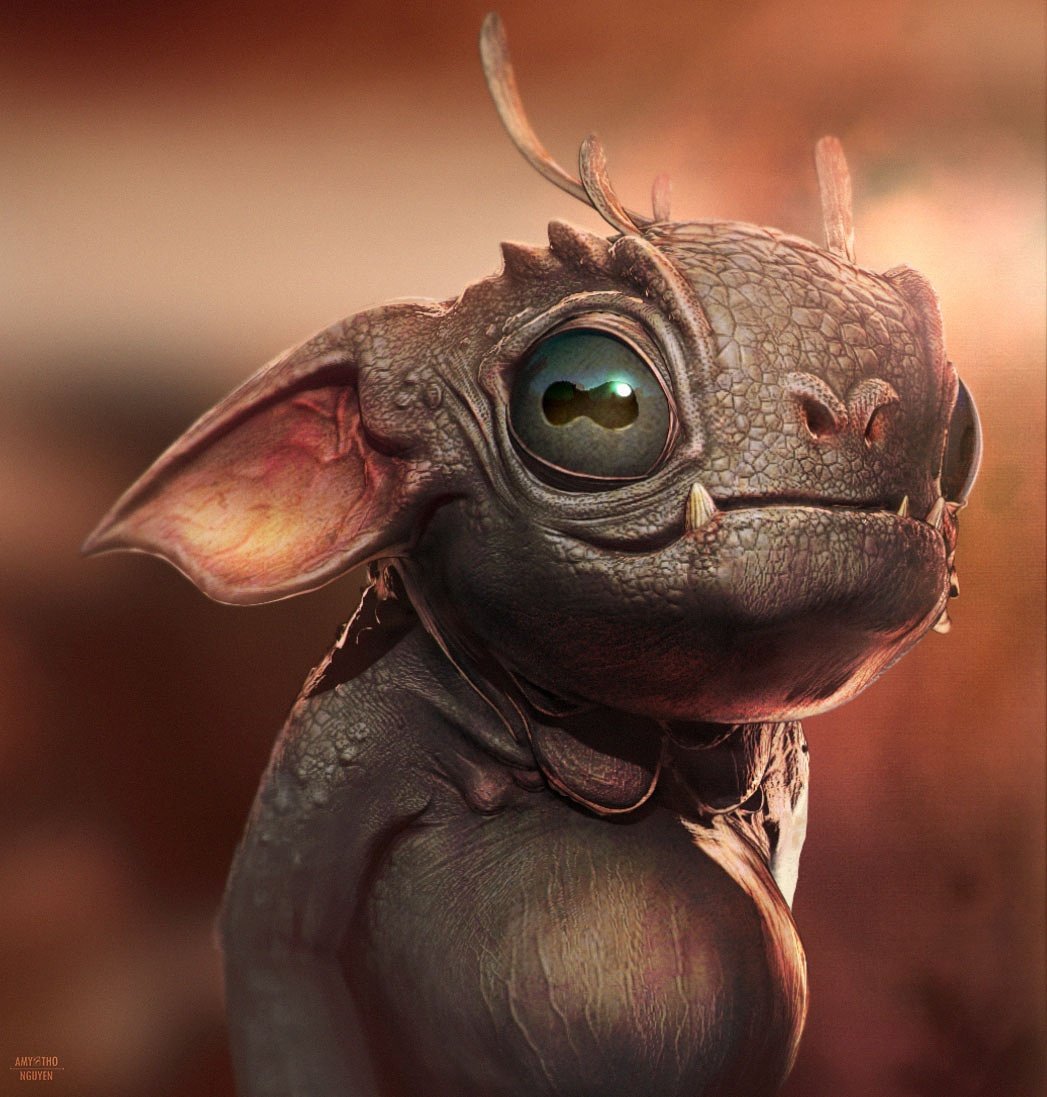 I sculpted another gremlin creature :)