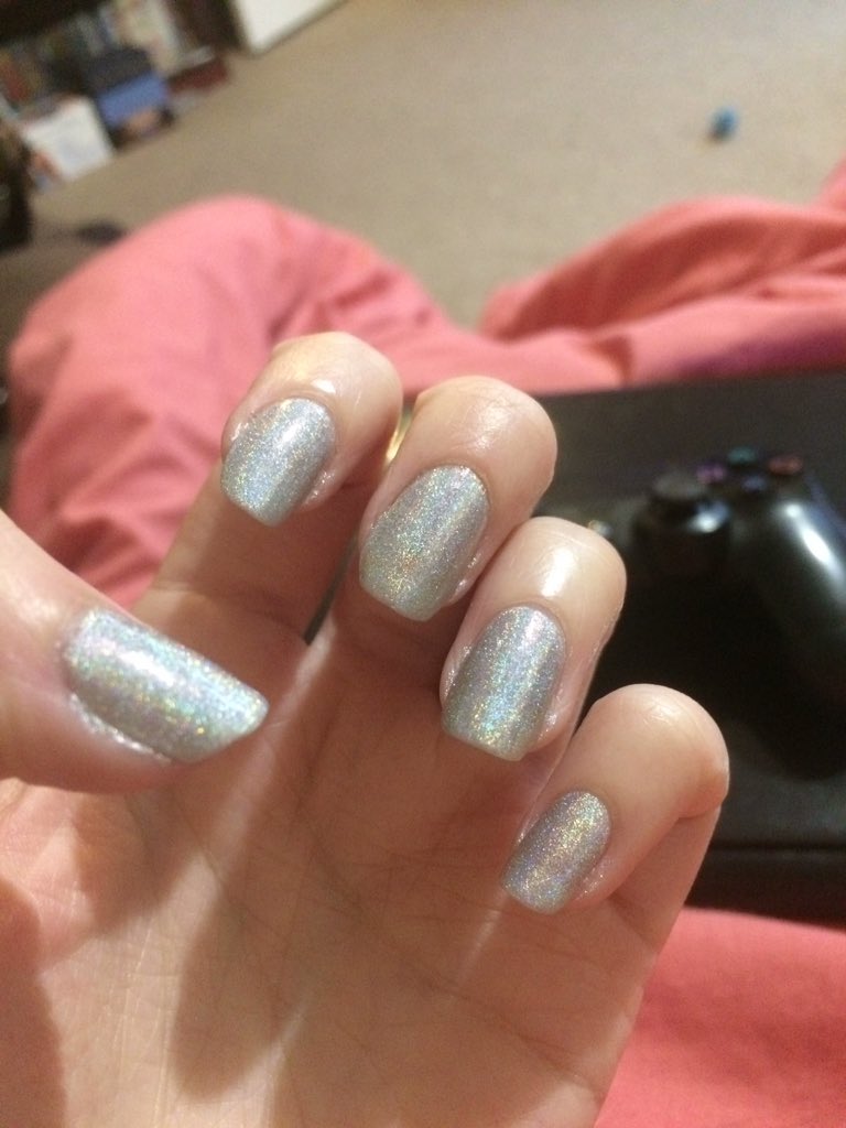 Spent ~7 hours cleaning/cooking now I have sparkly nails and wrestling #lifeisgood #50shousewife