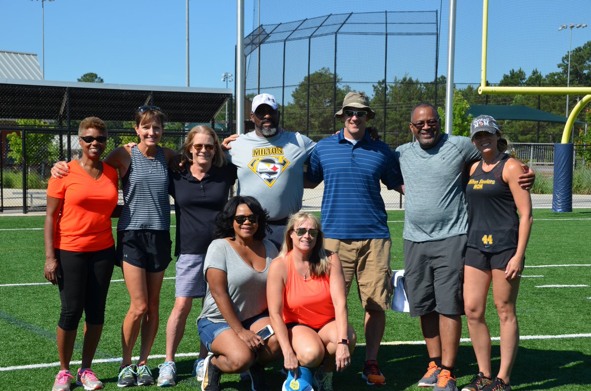 cityofmiltonga's tweet image. Former @steelers #TimLester &amp;amp; #MiltonSteelers youth football players &amp;amp; parents joined #CampJoyfulSoles #SpecialNeeds camp for a day of play!