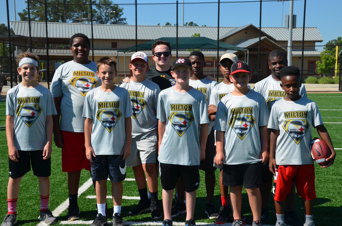 cityofmiltonga's tweet image. Former @steelers #TimLester &amp;amp; #MiltonSteelers youth football players &amp;amp; parents joined #CampJoyfulSoles #SpecialNeeds camp for a day of play!