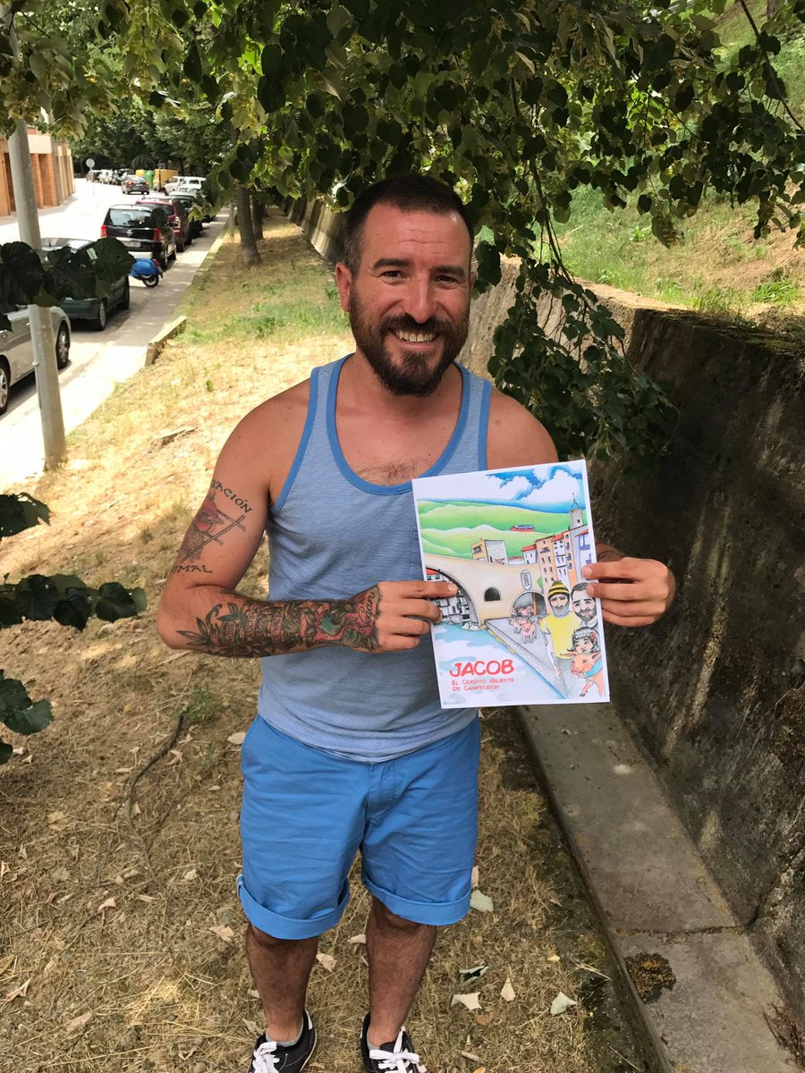FSantuarioGaia's tweet photo. En pocas semanas ya estará disponible el nuevo cuento, 'Jacob, el cerdito valiente de Camprodon' ilustrado por niños amantes de los animales https://t.co/vsfWqUBxLa