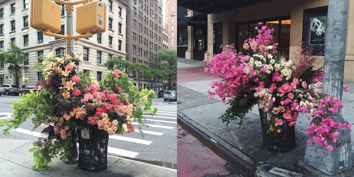 A rogue florist is ‘flowerbombing’ the streets of #NewYork: bit.ly/2ta9O0r