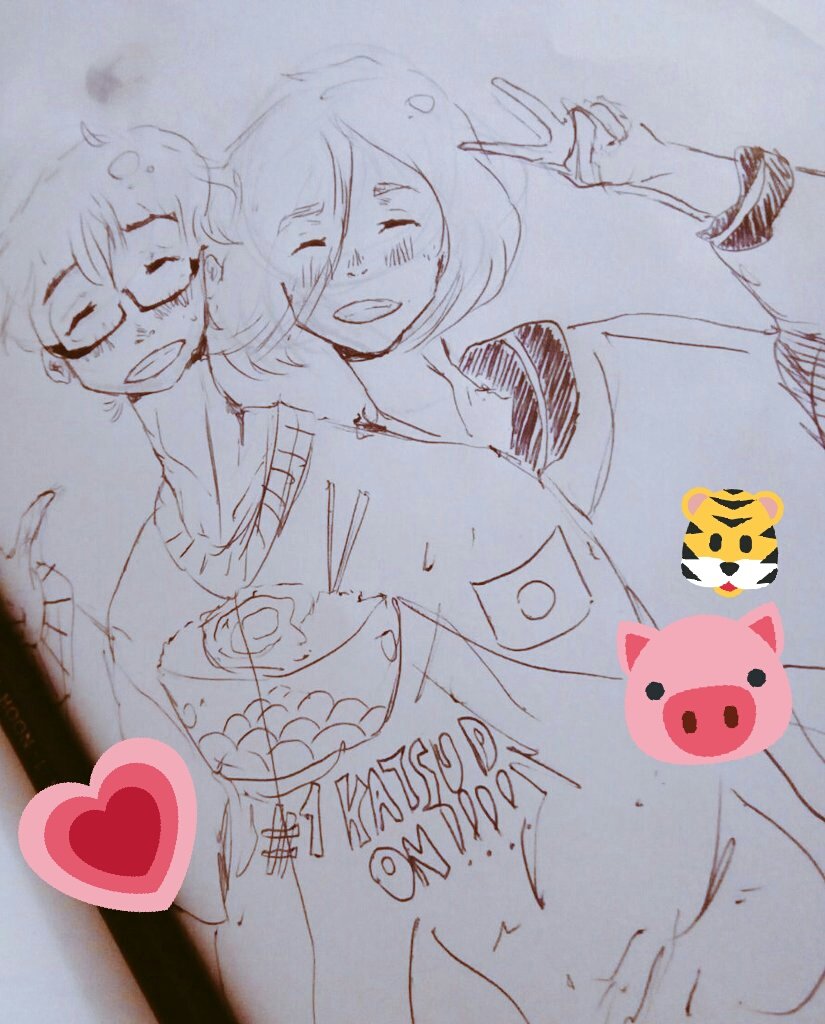 Fransenpai315's tweet photo. Yurio y la puerca tras mi rasho shipeador🐯🐷 #yuuyu #yuurionice #anime #Orgullo2017 #drawing #Drawthisagainasdf https://t.co/d8mxpYYj80
