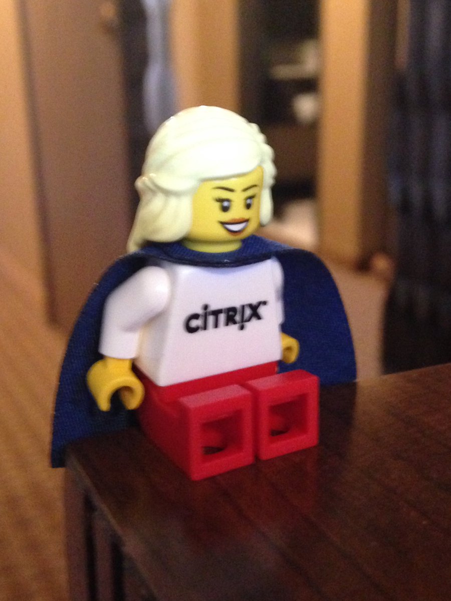 LisaJoh7250's tweet photo. My boss built "me" out of Legos, following a great conversation with Citrix about HyperFlex and CXD... Hero On, I will.... #CLUS https://t.co/3N013Znlr2