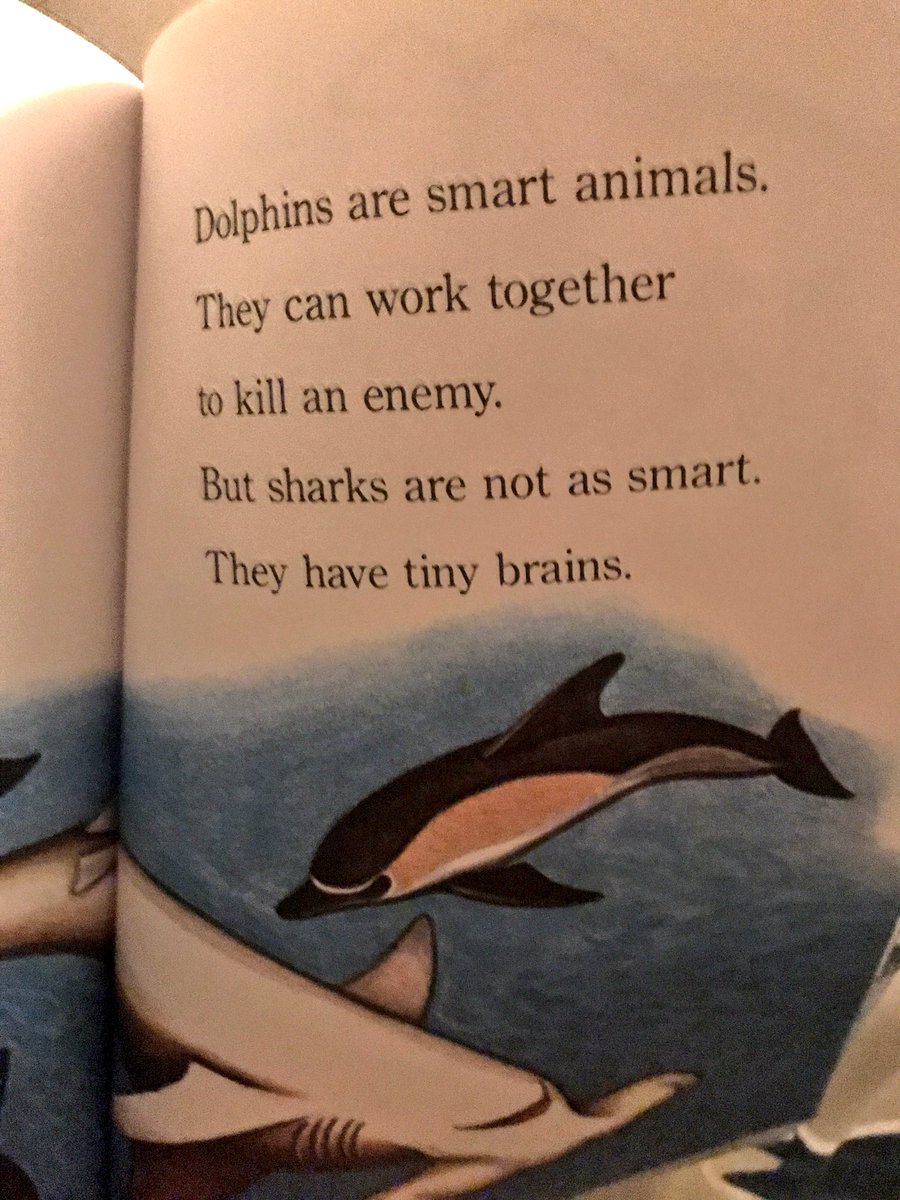 MartyMcFLYS's tweet photo. Kids books keeping it real...#tinybrains #killtheenemy #sharksoup https://t.co/oHAZk88ZQm